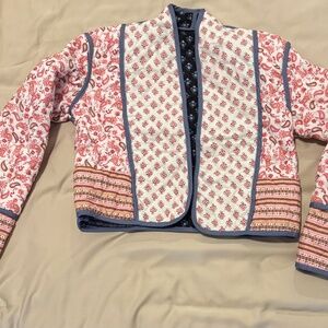 Wyeysyt Women's Cropped Puffer Quilted Jacket Cardigan